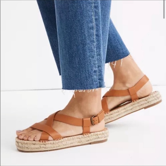 Madewell Shoes - MADEWELL Malia Espadrille Sandals Sz 9.5 Caramel